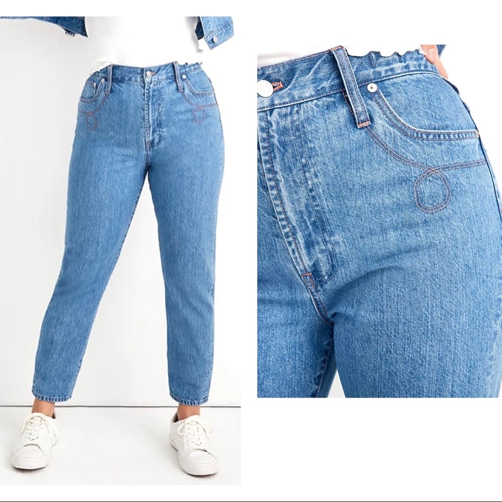 Madewell Perfect Vintage Jean Western Edition Women’s Size 30 Decorative Stitch